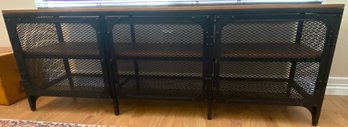 Sofa Cabinet With Rod Iron & Wood 59x14x21: