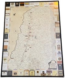 Vera Vinum Expeditions Map, Framed 24x18'