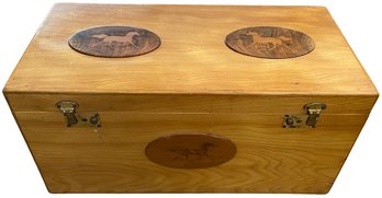 Wooden Chest With Animal Shape Design: 24x12x12'