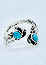 Sterling And Turquoise Ring. 5.45g See Photo For Size.