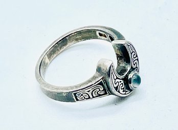 Sterling Ring With Gemstone. See Photo For Size. 4.92g
