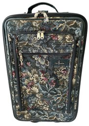 Elegant Atlantic Suitcase With Floral Design - 9x14x24