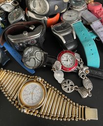 Large Lot Of Novelty Watches, Untested - Mens, Womens, Kids - Some Bands Need Replacing