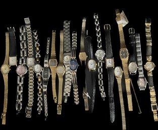 Ladies Watches, Untested. Goldtones. Silvertones. Some Need New Wristbands.