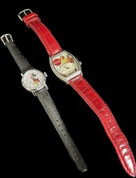Disney Mickey Mouse & Coca-Cola Vintage Watches. Untested.