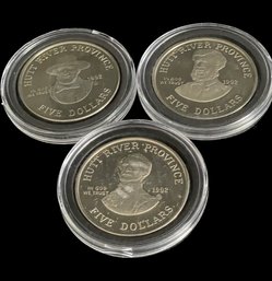 Commemorative Five Dollar Coins: Fathers Of Baseball, In Protective Cases, 1992