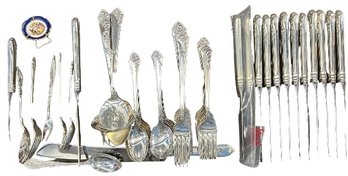 Heirloom Sterling Silverware Set And Henredon Pacific Silver Cloth