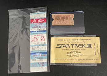 Vintage Event Tickets: Star Trek III 1984, Wings Of A Century 1934, Atlanta Braves 1982