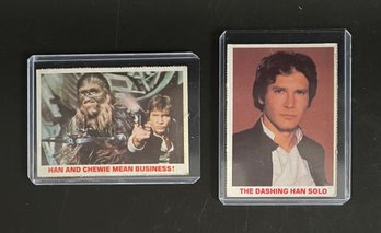 Trading Cards: Star Wars, Empire, Strikes Back, 1977, 1980,  Han Solo, Han & Chewy