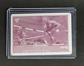 Topps One-of-a-kind, Collectible, Magenta Printing Plate, Survivor Series, Wrestlemania, 2015