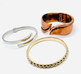 Copper Color, Silvertone & Goldtone Bracelets