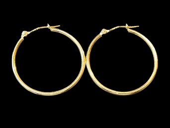 14K Gold Hoop Earrings- .78 Grams, 1 Hoops