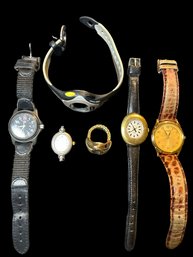 Assortment Of Seiko, Caravelle & More Watches- None Running, Ring Watch Has Elastic Band