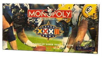 Sealed Collector's Edition: Monopoly Super Bowl XXXII- Denver Broncos Vs. Green Bay Packers-  20x10
