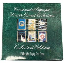 17 Micro-Mini Decks Playing Card Decks, 'Centennial Olympic Winter Games', 1996 - 9x9