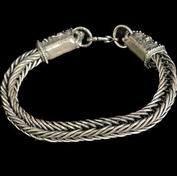 Bracelet Tested For Silver. Appears To Be Silver. No Markings. Clasp Is Not Silver.