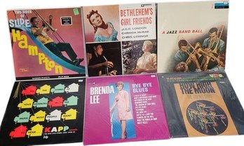 Vinyl Records (9). Brenda Lee, The JATP All Stars, A Jazz Band Ball, Brenda Lee And Many More