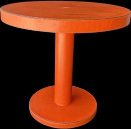 Orange Leather Table - 17.5'Tall