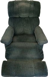 One Of Two Identical Forest Green Recliners (33x39x37)