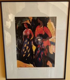 Limited Print Of Two Ladies (Signed By Artist Jie Zhou)-16.25x20