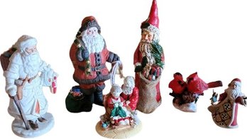 Santa Decorations And Cardinals