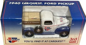 1940 Car Quest Ford Pickup Die Cast Metal Model- Scale Unknown