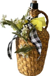 Jug With Wicker Wrapping (14in Tall)