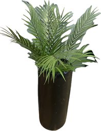 Faux Plant In Cylinder Pot And Stand (21.5in Tall Without Plant)