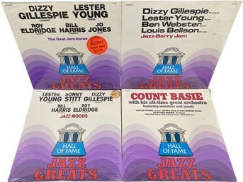 4 Unopened Vinyl Records  The Hall Of Fame Jazz Greats