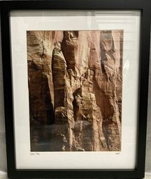 Framed Photography Of Zion National Park Signed By Photographer SBV, 2015-21x15