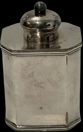 Sneffield Silveron Coppe Silver Tea Caddy - 5.05'H