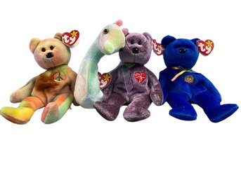 Beanie Babies PE Pellets Including Peace Bear And Signature Bear