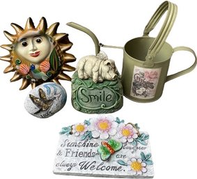 Outdoor Decor: Watering Can, Welcome Sign, Hope, Smile, Sunface