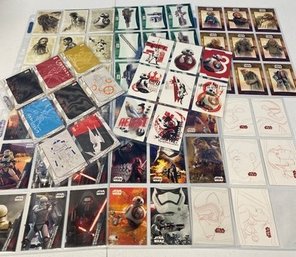 Star Wars Collection Trading Card Sets Including (The First Order Roses, Mazs Castle, Weapons And More)