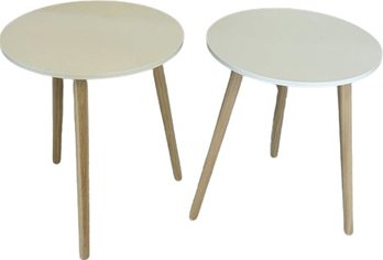 Set Of Modern Round Side Tables