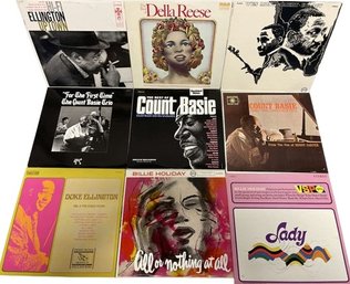 Vinyl Collection (9) Including Billie Holiday, Duke Ellington, Benny Carter