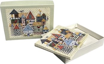 13 Birdhouse Blank Cards With Envelopes And Box - 6' Length