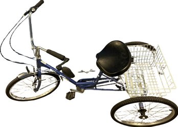 Miami Sun Adult Tricycle With 24x1.75 Tires, & Basket- 65in Long X 28in Wide X 42in Tall