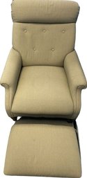 Upholstered Arm Chair With Matching Footrest