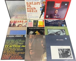 Collection Of 12 Vinyl Records Includes, Mundell Lowe, Yusef Lateef, Bireli Lagrene And Many More