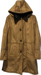 Big Chill Polyblend Winter Coat With Button On Hood - Women's Size Small