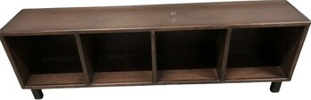 Low Wood Storage Cabinet, Cubbies 58x12x18H