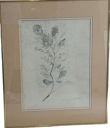 Flower Watercolor Painted With Signed Original 22 Tall X 18 Wide