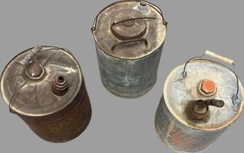 Vintage Metal Oil/Gas Cans L12xH13
