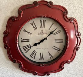 'London, England' Red Hanging Wall Clock (18Lx18W)