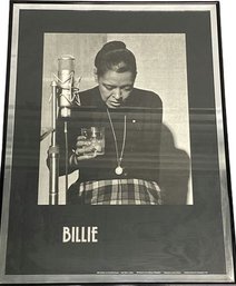 Framed Poster Of Billie Holiday's Last Recording-Circa 1980s (25.5x19.5)