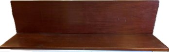 Large Makeshift Cherry Stained Solid Bench- Likely Made From Pressed Board, 83Lx20.5Dx22T, Some Light Scuffs