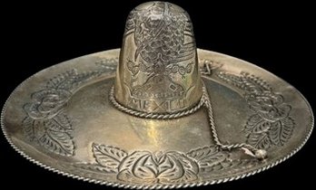 Sterling Silver Mexico Sombrero Hat, 8.2g, 8'L