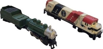 Model Train Engines. Coal Engine (missing Cabin) And Desiel Engine (missing Parts).