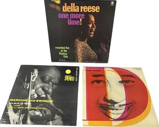 Three Vinyl Records: Della Reese, Wilbur DeParis And The Duke